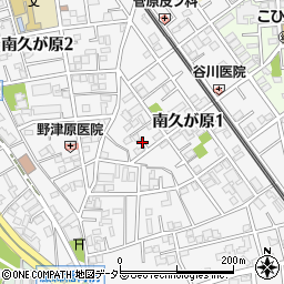 東京都大田区南久が原1丁目周辺の地図