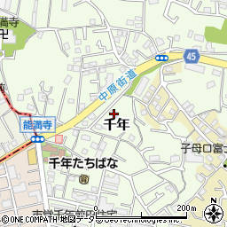 神奈川県川崎市高津区千年245周辺の地図