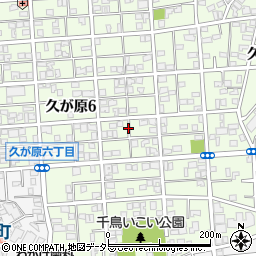 東京都大田区久が原6丁目19周辺の地図