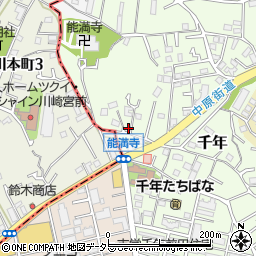 神奈川県川崎市高津区千年343周辺の地図