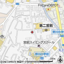 神奈川県川崎市宮前区西野川周辺の地図