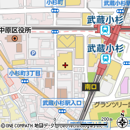 ダイソーイトーヨーカドー武蔵小杉駅前店周辺の地図