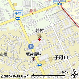 神奈川県川崎市高津区子母口407-3周辺の地図