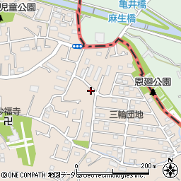 東京都町田市三輪町516周辺の地図