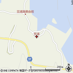 笠浦周辺の地図