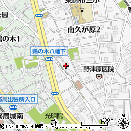 東京都大田区南久が原2丁目25周辺の地図