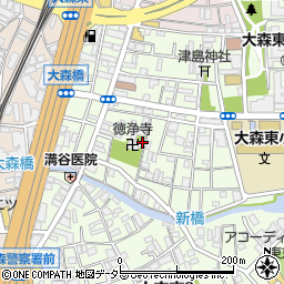 東京都大田区大森東1丁目周辺の地図
