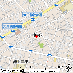 東京都大田区中央7丁目7周辺の地図