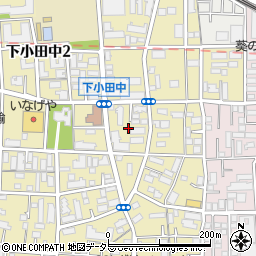 神奈川県川崎市中原区下小田中2丁目39周辺の地図
