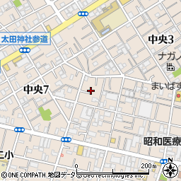 東京都大田区中央7丁目12周辺の地図