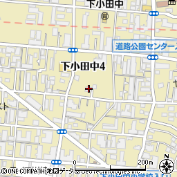 神奈川県川崎市中原区下小田中4丁目15-7周辺の地図