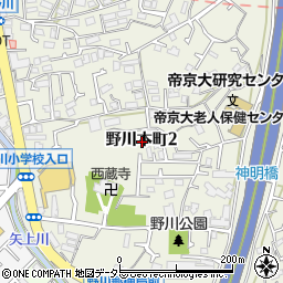 神奈川県川崎市宮前区野川本町2丁目周辺の地図