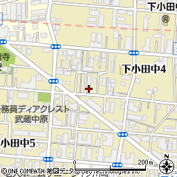 神奈川県川崎市中原区下小田中4丁目11-8周辺の地図