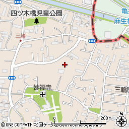 東京都町田市三輪町488周辺の地図
