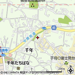 神奈川県川崎市高津区千年256-1周辺の地図