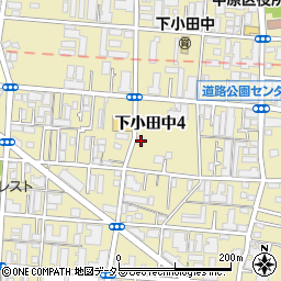 神奈川県川崎市中原区下小田中4丁目15-17周辺の地図