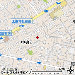 東京都大田区中央7丁目8周辺の地図