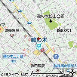ファミリーマート鵜の木多摩堤通り店周辺の地図