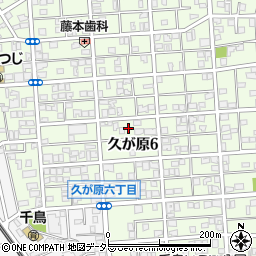 東京都大田区久が原6丁目9周辺の地図