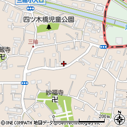 東京都町田市三輪町457周辺の地図