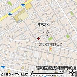 東京都大田区中央3丁目16-5周辺の地図