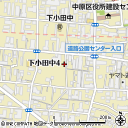神奈川県川崎市中原区下小田中4丁目15-37周辺の地図
