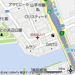 昭和島入口周辺の地図