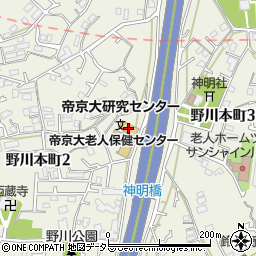 帝京大学老人保健センター周辺の地図