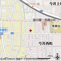 神奈川県川崎市中原区下小田中2丁目24-29周辺の地図