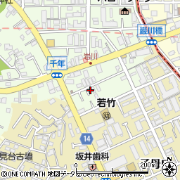 神奈川県川崎市高津区千年582-1周辺の地図