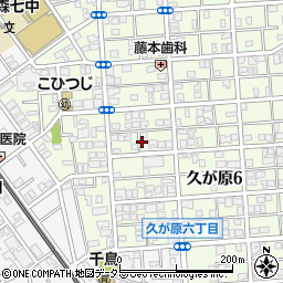 東京都大田区久が原6丁目6周辺の地図