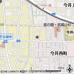 神奈川県川崎市中原区下小田中2丁目24-1周辺の地図