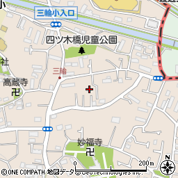 東京都町田市三輪町459周辺の地図