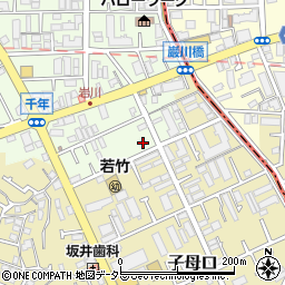 神奈川県川崎市高津区千年593-1周辺の地図