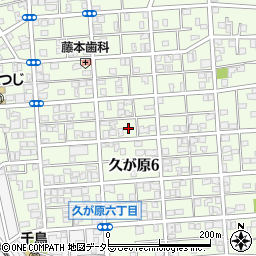 東京都大田区久が原6丁目3周辺の地図