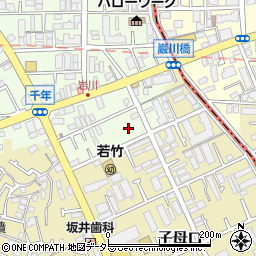 神奈川県川崎市高津区千年593-8周辺の地図