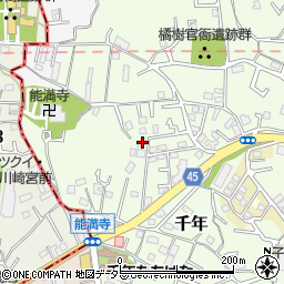神奈川県川崎市高津区千年328周辺の地図