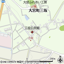 三坂公民館周辺の地図