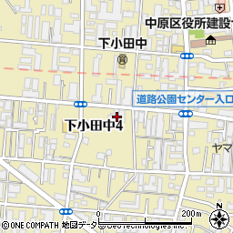 神奈川県川崎市中原区下小田中4丁目15-33周辺の地図