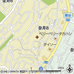 東京都町田市金井8丁目周辺の地図