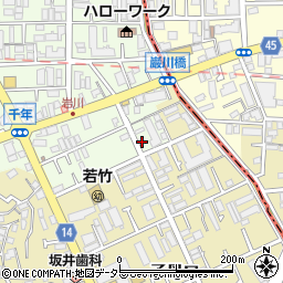 神奈川県川崎市高津区千年596周辺の地図