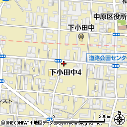 神奈川県川崎市中原区下小田中4丁目15-24周辺の地図