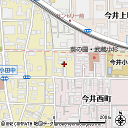 神奈川県川崎市中原区下小田中2丁目24周辺の地図