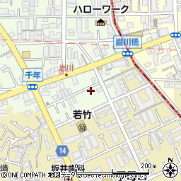 神奈川県川崎市高津区千年593-16周辺の地図