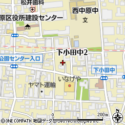神奈川県川崎市中原区下小田中2丁目30周辺の地図