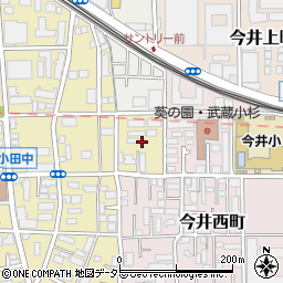 神奈川県川崎市中原区下小田中2丁目24-34周辺の地図