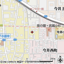 神奈川県川崎市中原区下小田中2丁目24-6周辺の地図