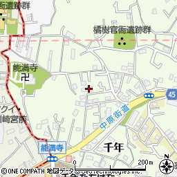 神奈川県川崎市高津区千年320-33周辺の地図