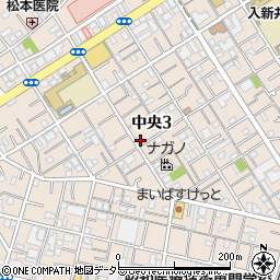 東京都大田区中央3丁目8-14周辺の地図