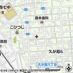 東京都大田区久が原6丁目5周辺の地図